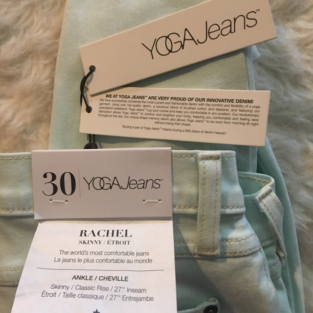 Yoga jeans mint cropped pant